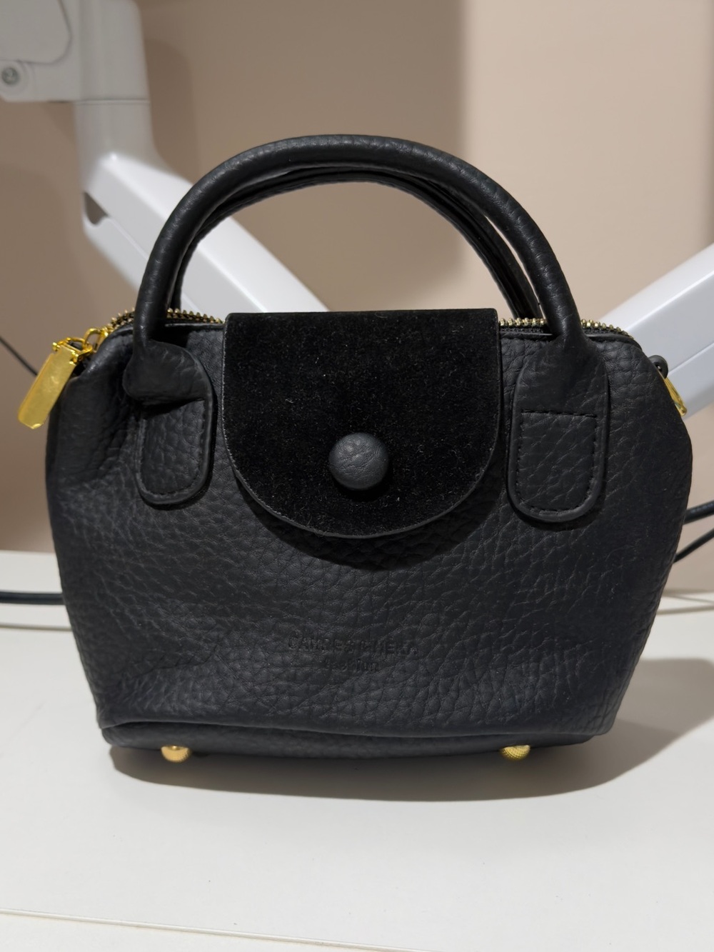 Black Women's Leather Top-Handle Bag